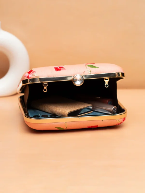 ✨ LuxuryShop Designer Ethnic Embroidery Clutch (7×6.5 in)– Big Size Wedding & Party Handbag | My Fashion - Image 3