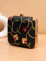 ✨ LuxuryShop Designer Ethnic Embroidery Clutch (7×6.5 in)– Big Size Wedding & Party Handbag | My Fashion - Image 2