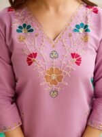 New Kurti with Pant Dupatta – Purple & Mustard Designer Set | My Fashion - Image 14