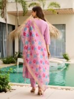 New Kurti with Pant Dupatta – Purple & Mustard Designer Set | My Fashion - Image 17