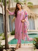 New Kurti with Pant Dupatta – Purple & Mustard Designer Set | My Fashion - Image 13