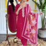 Rani Viscose Chanderi Kurta Set