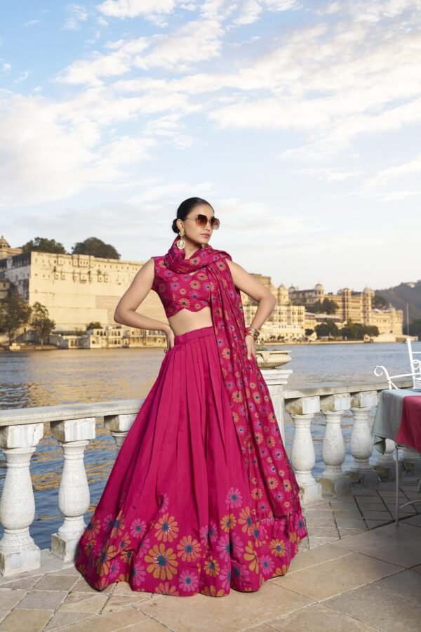Tusser Silk Lehenga Set