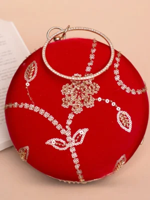 Designer Round Ethnic Clutch