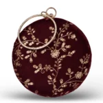 ✨ Luxury Designer Round Ethnic Clutch – Big Size Wedding & Party Handbag | My Fashion - Image 2