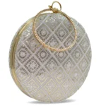 ✨ Luxury Designer Round Ethnic Clutch – Big Size Wedding & Party Handbag | My Fashion - Image 2