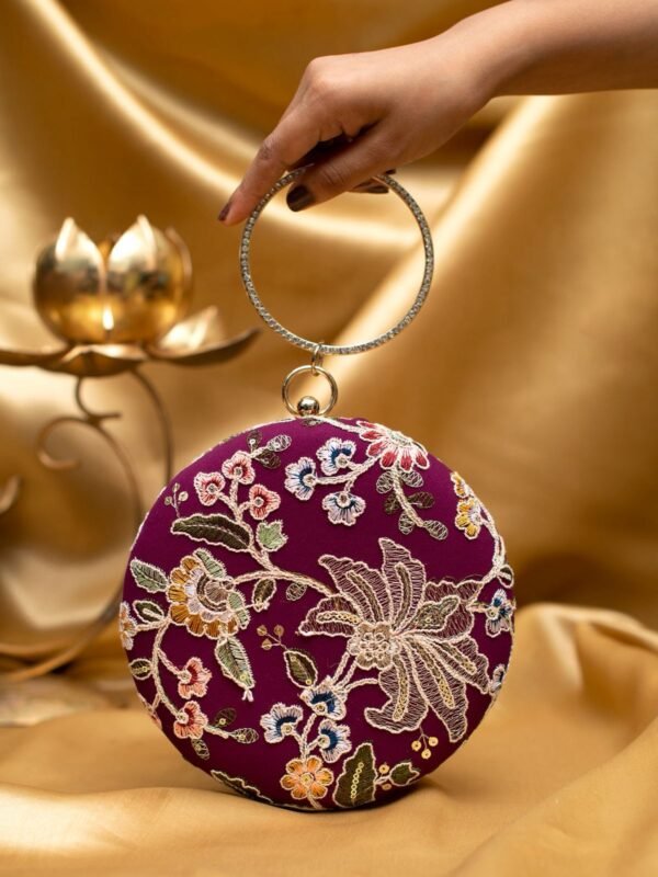 women designer clutches11 Designer Round Ethnic Clutch