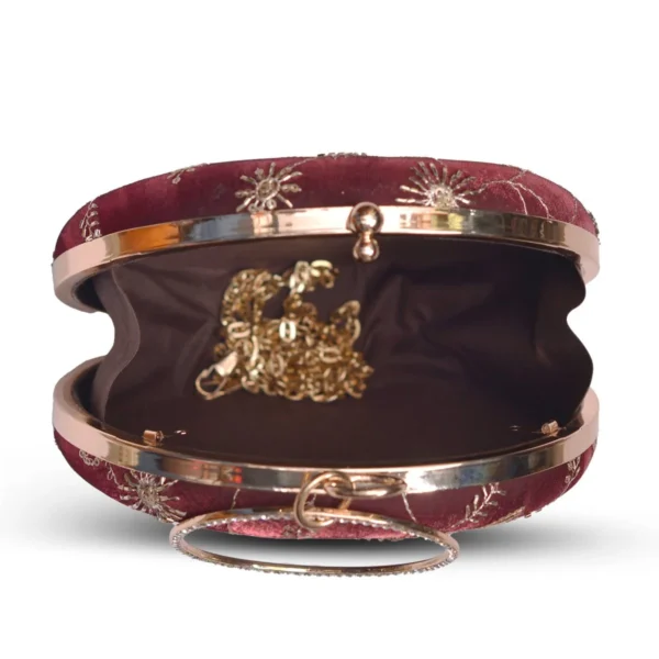 ✨ Luxury Designer Round Ethnic Clutch – Big Size Wedding & Party Handbag | My Fashion - Image 3