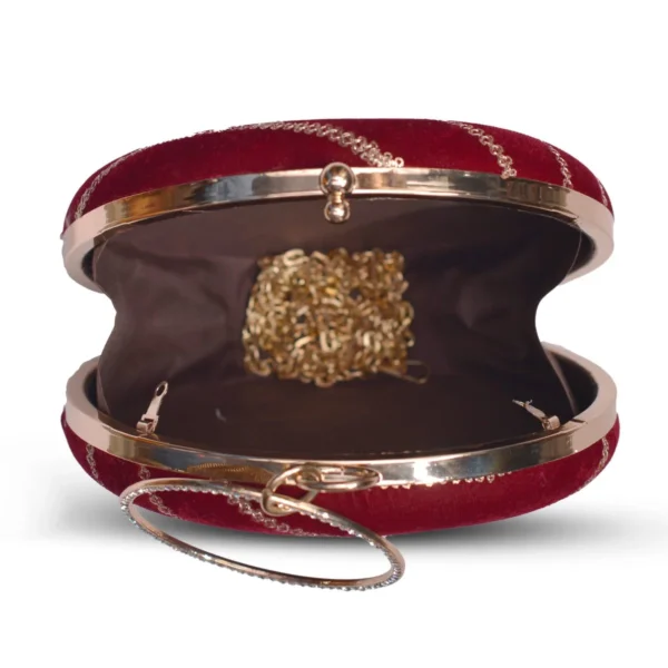 women designer clutches113 ✨ Luxury Designer Round Ethnic Clutch – Big Size Wedding & Party Handbag | My Fashion - Image 3