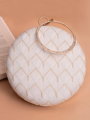 Designer Round Ethnic Clutch