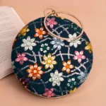 Designer Round Ethnic Clutch