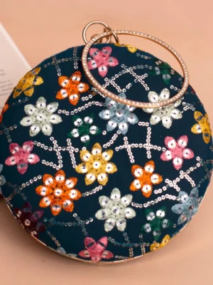 Designer Round Ethnic Clutch