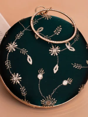 ✨ Luxury Designer Round Ethnic Clutch – Big Size Wedding & Party Handbag | My Fashion