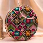✨ Luxury Designer Round Ethnic Clutch – Big Size Wedding & Party Handbag | My Fashion - Image 2