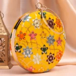 Designer Round Ethnic Clutch