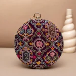Designer Round Ethnic Clutch