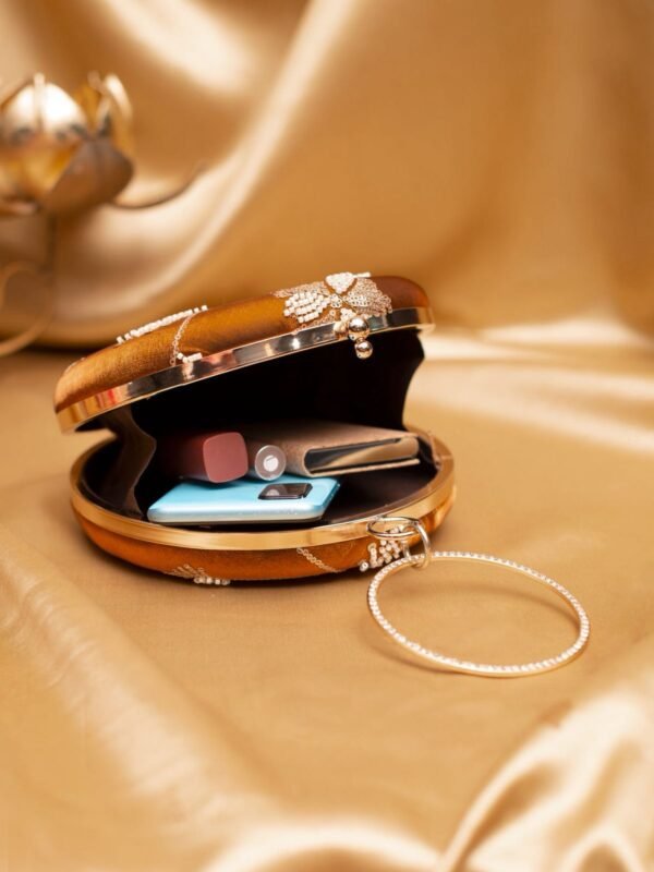 women designer clutches14 ✨ Luxury Designer Round Ethnic Clutch – Big Size Wedding & Party Handbag | My Fashion - Image 3