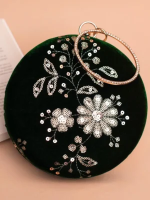 Designer Round Ethnic Clutch