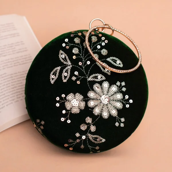 women designer clutches14 Designer Round Ethnic Clutch