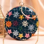 ✨ Luxury Designer Round Ethnic Clutch – Big Size Wedding & Party Handbag | My Fashion - Image 2