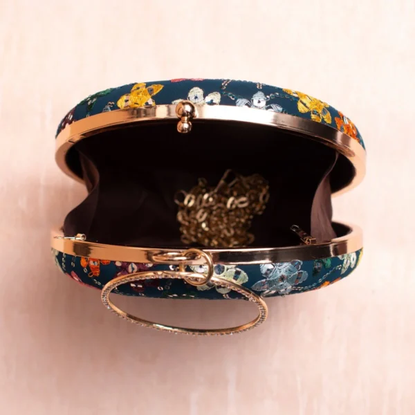 women designer clutches147 ✨ Luxury Designer Round Ethnic Clutch – Big Size Wedding & Party Handbag | My Fashion - Image 4