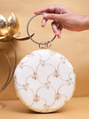 Designer Round Ethnic Clutch