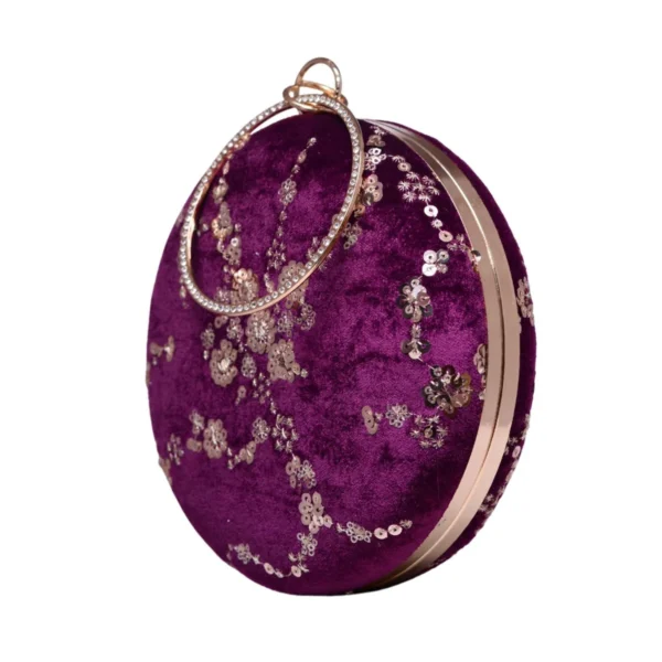 women designer clutches155 ✨ Luxury Designer Round Ethnic Clutch – Big Size Wedding & Party Handbag | My Fashion - Image 2