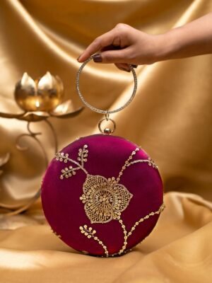 Designer Round Ethnic Clutch