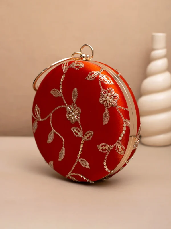 women designer clutches16 ✨ Luxury Designer Round Ethnic Clutch – Big Size Wedding & Party Handbag | My Fashion - Image 2