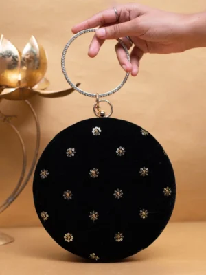 Designer Round Ethnic Clutch