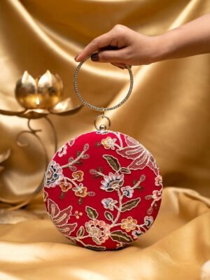 Designer Round Ethnic Clutch
