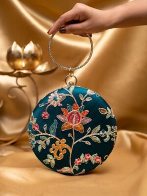 Designer Round Ethnic Clutch