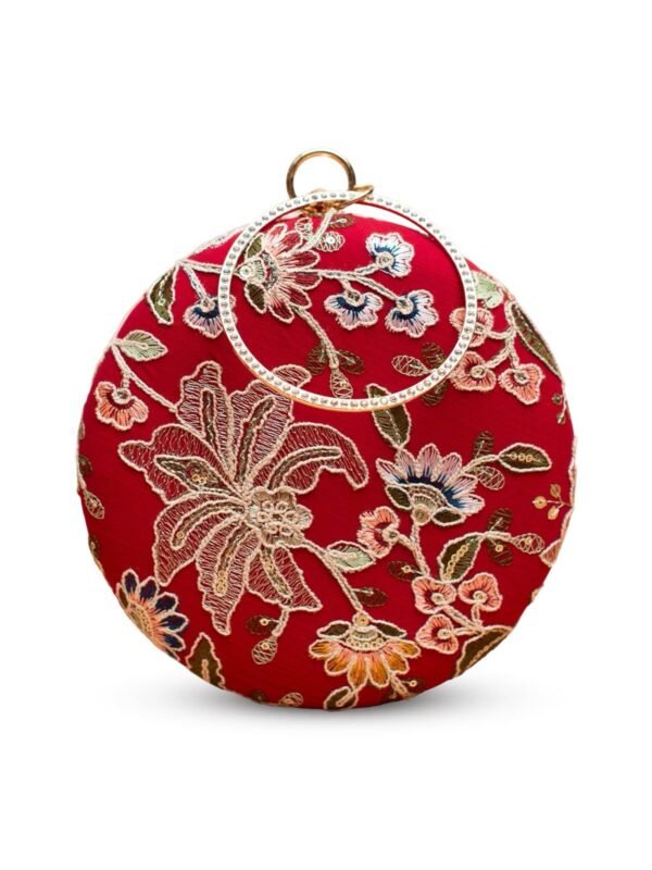 women designer clutches20 ✨ Luxury Designer Round Ethnic Clutch – Big Size Wedding & Party Handbag | My Fashion - Image 4