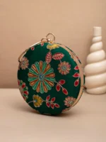 ✨ Luxury Designer Round Ethnic Clutch – Big Size Wedding & Party Handbag | My Fashion (Copy) - Image 2