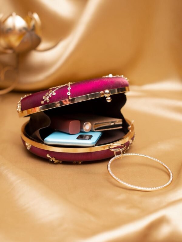 women designer clutches22 ✨ Luxury Designer Round Ethnic Clutch – Big Size Wedding & Party Handbag | My Fashion - Image 2