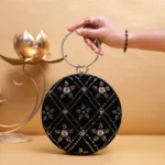 Designer Round Ethnic Clutch