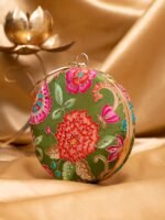 ✨ Luxury Designer Round Ethnic Clutch – Big Size Wedding & Party Handbag | My Fashion - Image 2