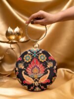Designer Round Ethnic Clutch