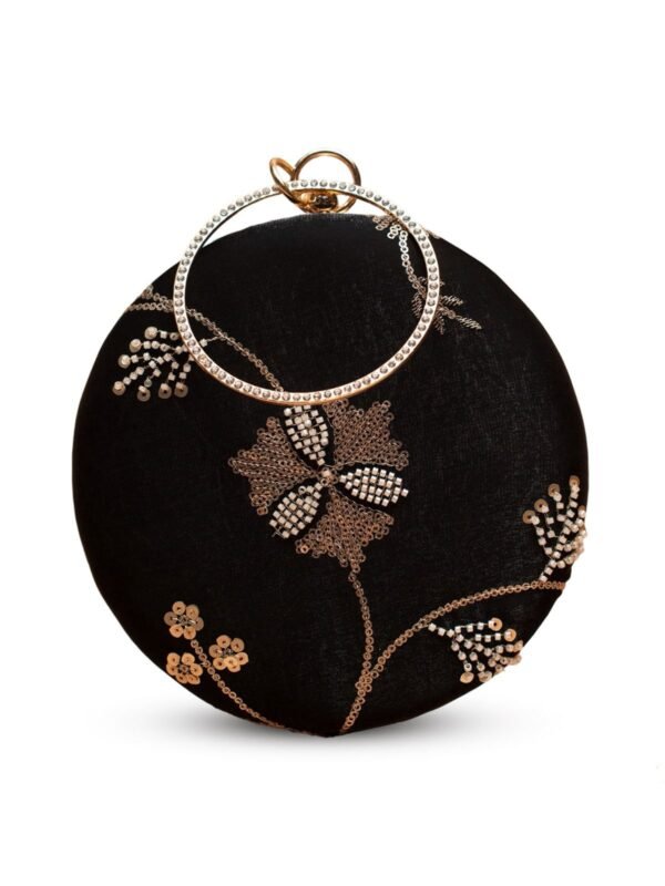 women designer clutches3 ✨ Luxury Designer Round Ethnic Clutch – Big Size Wedding & Party Handbag | My Fashion - Image 4