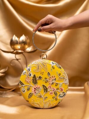 Designer Round Ethnic Clutch