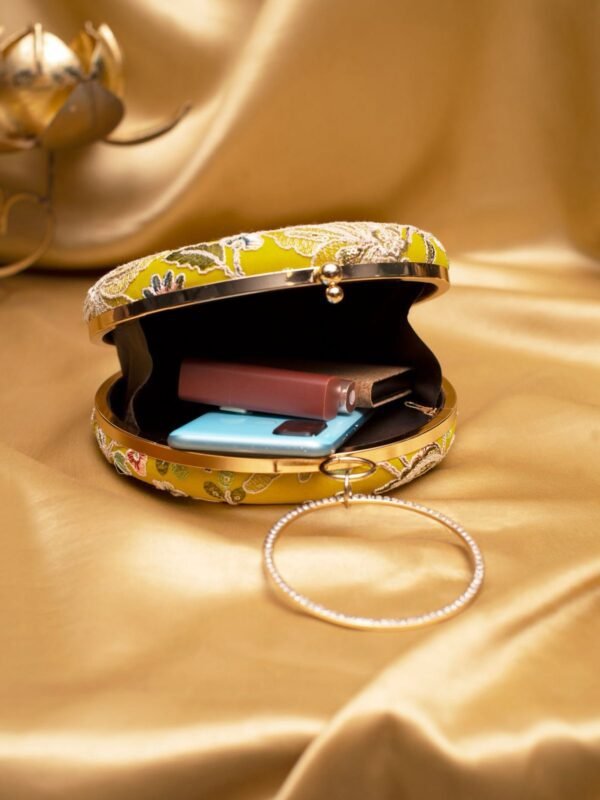 women designer clutches35 ✨ Luxury Designer Round Ethnic Clutch – Big Size Wedding & Party Handbag | My Fashion - Image 3