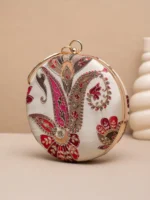 ✨ Luxury Designer Round Ethnic Clutch – Big Size Wedding & Party Handbag | My Fashion - Image 2