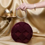 Designer Round Ethnic Clutch