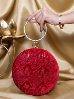 Designer Round Ethnic Clutch