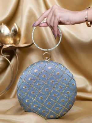 Designer Round Ethnic Clutch
