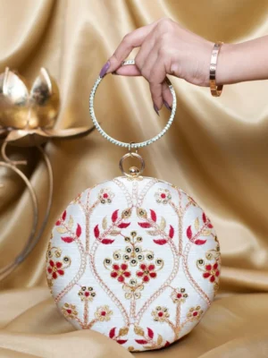 Designer Round Ethnic Clutch