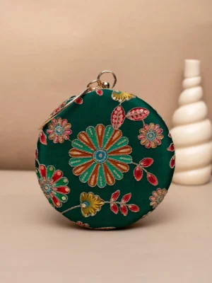 Designer Round Ethnic Clutch