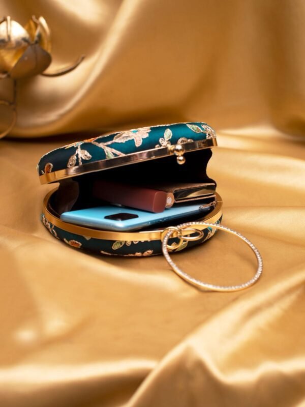 women designer clutches6 ✨ Luxury Designer Round Ethnic Clutch – Big Size Wedding & Party Handbag | My Fashion - Image 3