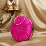 ✨ Luxury Designer Round Ethnic Clutch – Big Size Wedding & Party Handbag | My Fashion - Image 2
