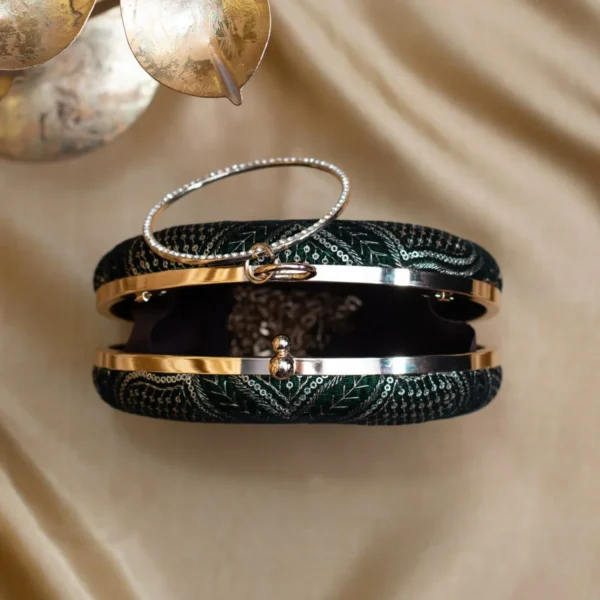 women designer clutches69 ✨ Luxury Designer Round Ethnic Clutch – Big Size Wedding & Party Handbag | My Fashion - Image 3